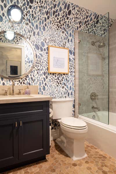  Transitional Bathroom. Timeless but Edgy  by Lisa Queen Design.