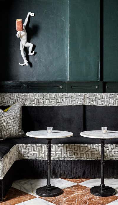 Eclectic Restaurant Dining Room. Canary Club  by Emily Frantz Design.