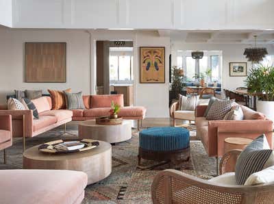  Bohemian Living Room. Bayside Court by KitchenLab | Rebekah Zaveloff Interiors.