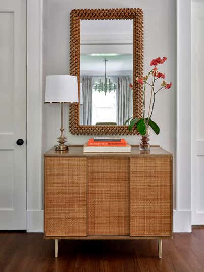  Coastal Mid-Century Modern Country House Entry and Hall. Designer's Own by Halcyon Design, LLC.