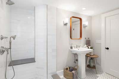  Beach Style Beach House Bathroom. East Hampton Village by Halcyon Design, LLC.