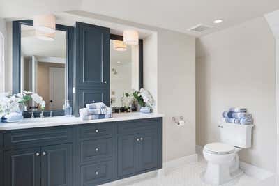 Beach Style Beach House Bathroom. East Hampton Village by Halcyon Design, LLC.