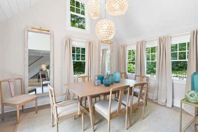 Beach Style Dining Room. East Hampton Village by Halcyon Design, LLC.