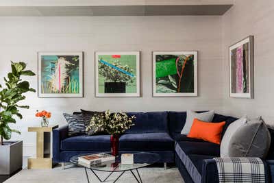  Contemporary Family Home Living Room. Marlborough Street Pied-a-Terre  by Elms Interior Design.