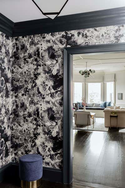  Contemporary Family Home Entry and Hall. Marlborough Street Pied-a-Terre  by Elms Interior Design.