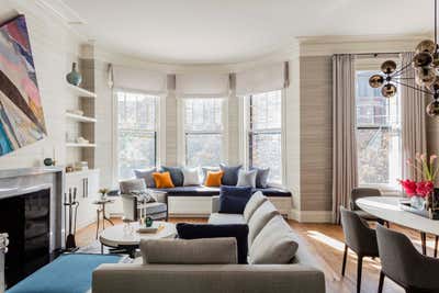  Contemporary Family Home Living Room. Marlborough Street Residence by Elms Interior Design.