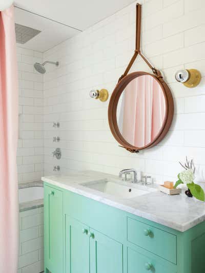  Eclectic Bachelor Pad Bathroom. Cambridge Massachusetts by Carter Design.