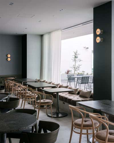  Contemporary Restaurant Dining Room. TAKE RESTAURANT&CAFE by HIROYUKI TANAKA ARCHITECTS.