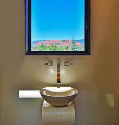  Western Vacation Home Bathroom. Desert Modern Home by Matt Dougan Design.