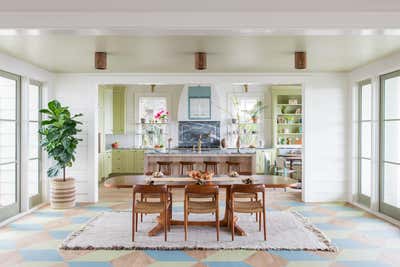  Mid-Century Modern Beach House Dining Room. Work Hard Play Harder by Cortney Bishop Design.