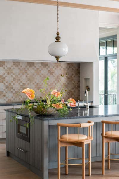  Transitional Family Home Kitchen. Manor of Fact by Cortney Bishop Design.
