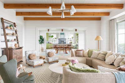  Arts and Crafts Beach House Living Room. Work Hard Play Harder by Cortney Bishop Design.