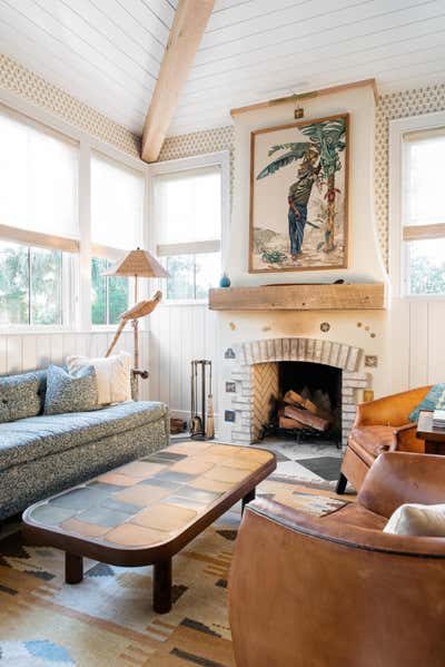  Beach Style Family Home Living Room. Island Bohemian by Cortney Bishop Design.