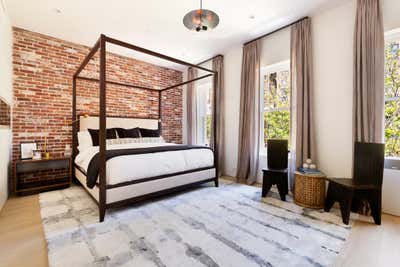  Contemporary Eclectic Family Home Bedroom. Townhouse in New York City by Ychelle Interior Design.