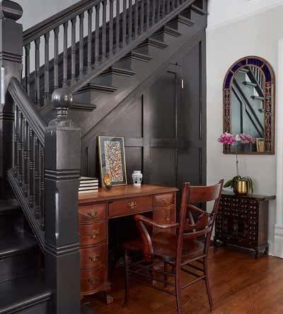  Craftsman Victorian Family Home Entry and Hall. Blackstone by KitchenLab | Rebekah Zaveloff Interiors.