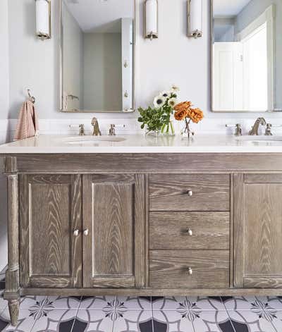  Preppy Craftsman Family Home Bathroom. Kenilworth by KitchenLab | Rebekah Zaveloff Interiors.