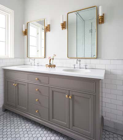  Craftsman Victorian Family Home Bathroom. Elmwood by KitchenLab | Rebekah Zaveloff Interiors.