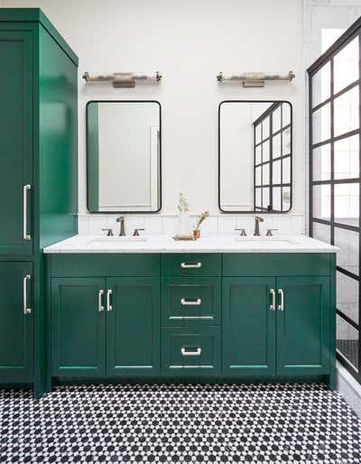 Transitional Organic Family Home Bathroom. Logan by KitchenLab | Rebekah Zaveloff Interiors.