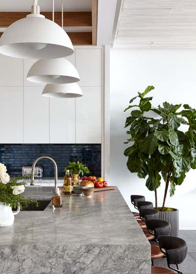  Contemporary Minimalist Beach House Kitchen. Waterfront Sag Harbor Home by Katch Interiors.