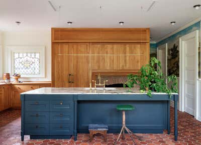  Contemporary British Colonial Family Home Kitchen. Prospect Park South House by Workstead.