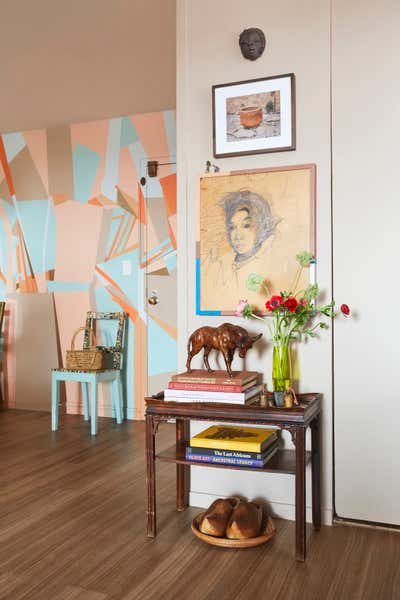  Bohemian Entry and Hall. Williamsburg Brooklyn, NY Coop Apartment by Keita Turner Design.