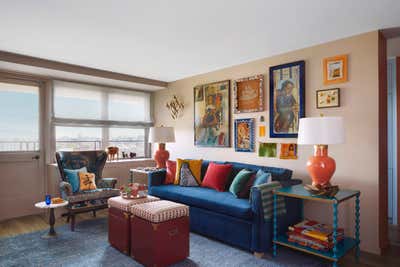 Eclectic Living Room. Williamsburg Brooklyn, NY Coop Apartment by Keita Turner Design.