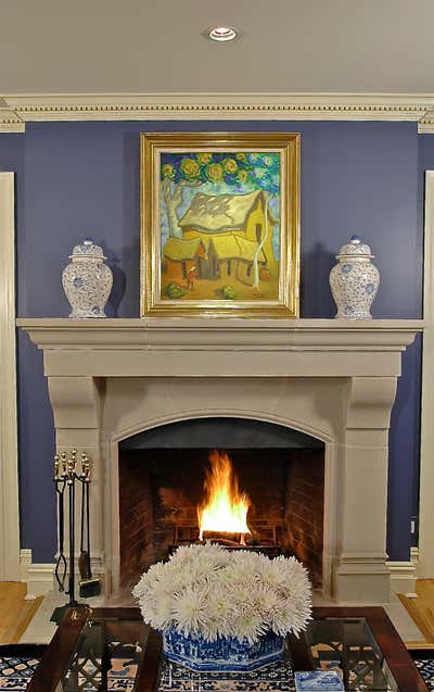  Art Deco Family Home Living Room. Westchester, NY Tudor Revival Residence by Keita Turner Design.