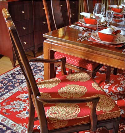  Bohemian Family Home Dining Room. Westchester, NY Tudor Revival Residence by Keita Turner Design.