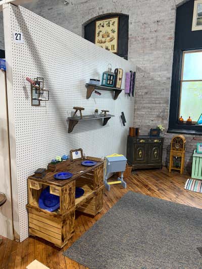 Rustic Mixed Use Kitchen. Utility Cart by Everything Ellis Designs.