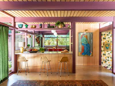  Eclectic Mid-Century Modern Family Home Kitchen. Altadena by Reath Design.