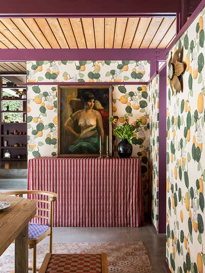  Eclectic Mid-Century Modern Family Home Dining Room. Altadena by Reath Design.
