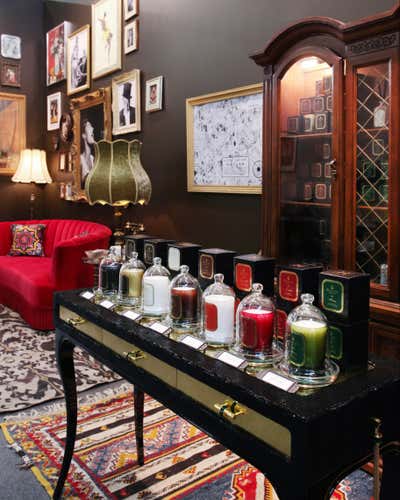  Bohemian Workspace. Harlem Candle Company at Architectural Digest Show by Keita Turner Design.