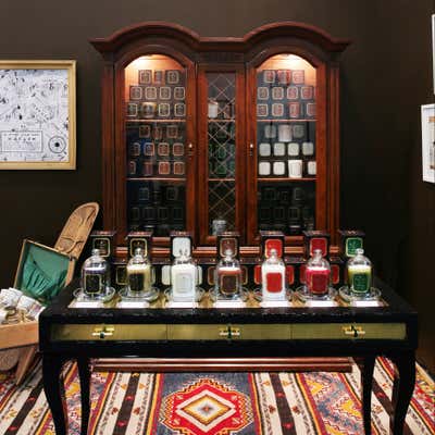  British Colonial Workspace. Harlem Candle Company at Architectural Digest Show by Keita Turner Design.