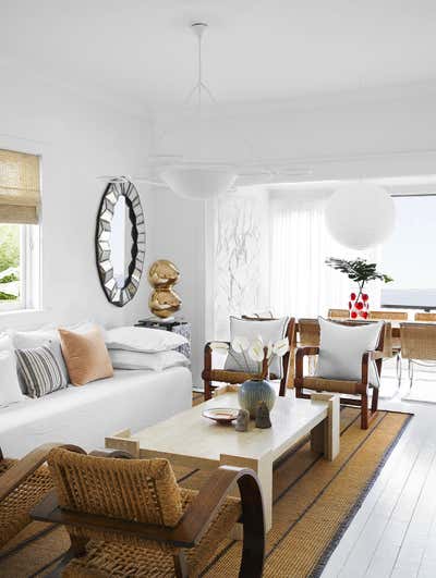  Beach Style Beach House Living Room. Bungalow by Tamsin Johnson.