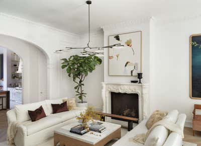  Transitional Living Room. Brooklyn Heights Townhouse  by The Brooklyn Home Co..