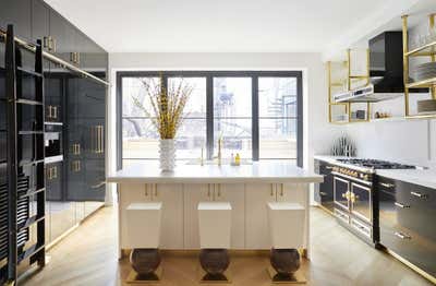  Hollywood Regency Kitchen. Park Slope Townhouse  by The Brooklyn Home Co..