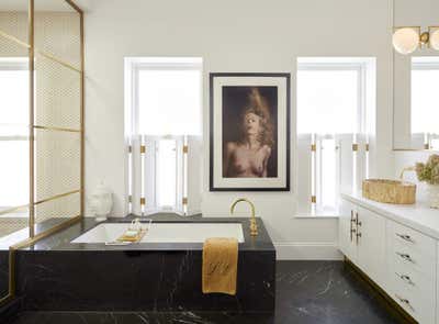  Hollywood Regency Bathroom. Park Slope Townhouse  by The Brooklyn Home Co..