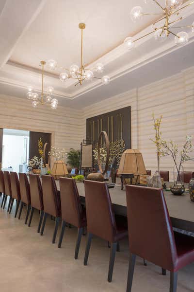 Contemporary Dining Room. Residence in Riyadh by A Interiors.