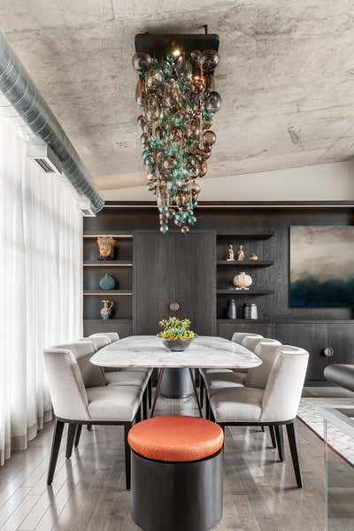 Transitional Dining Room. Toronto Penthouse by Sheree Stuart Design.