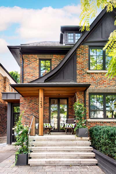  Transitional Industrial Family Home Exterior. Hillsdale by Sheree Stuart Design.