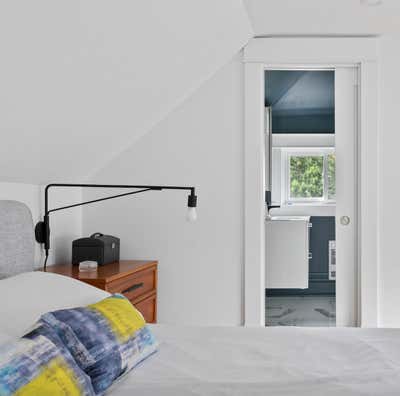  Contemporary Eclectic Family Home Bedroom. Attic Ensuite Escape by Delicate Steel.
