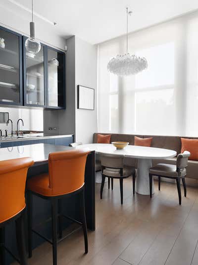  Mid-Century Modern Family Home Kitchen. Chelsea Townhouse by Woolf Interior Architecture & Design.