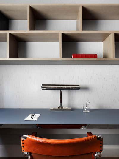 Mid-Century Modern Office and Study. Chelsea Townhouse by Woolf Interior Architecture & Design.