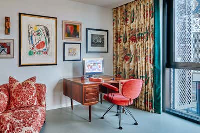  Mid-Century Modern Apartment Office and Study. Gasholders by Woolf Interior Architecture & Design.