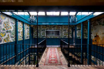  Preppy Family Home Entry and Hall. Colorful Tudor Home Interior Design  by Kati Curtis Design.