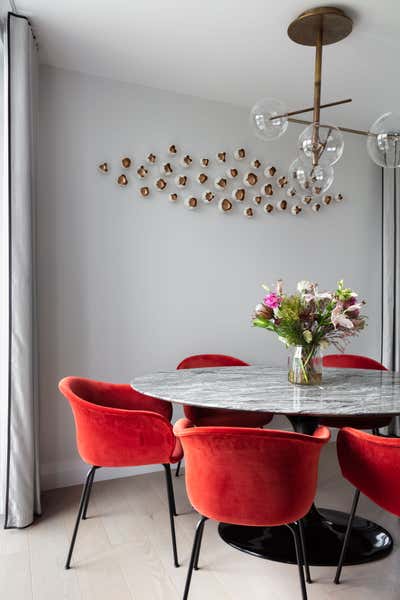 Contemporary Dining Room. North West London Apartment by Shanade McAllister-Fisher Design.