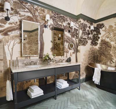  French Mixed Use Bathroom. Jordan Vineyard & Winery Suites by Maria Khouri Haidamus Interiors.