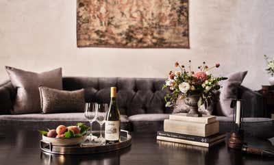 French Mixed Use Living Room. Jordan Vineyard & Winery Suites by Maria Khouri Haidamus Interiors.