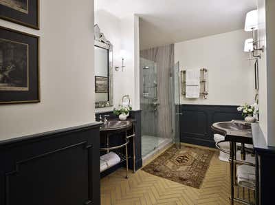 French Mixed Use Bathroom. Jordan Vineyard & Winery Suites by Maria Khouri Haidamus Interiors.