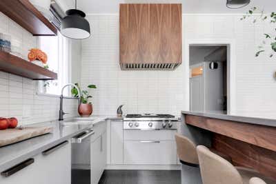 Transitional Family Home Kitchen. Grove Avenue by Samantha Heyl Studio.